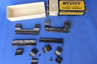 Vintage Weaver Rifle Scope 3/4 " Rings N2 Mounts Screws And Parts