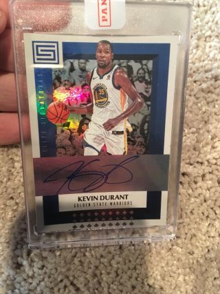 2017 - 18 Panini Status Kevin Durant On Card Auto Uncirculated Es - Kdr