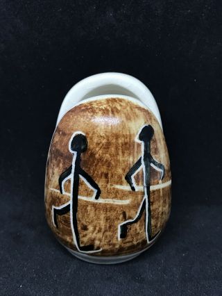 Vintage Australian Pottery Napkin Holder By Studio Anna Aboriginal Mofit Art
