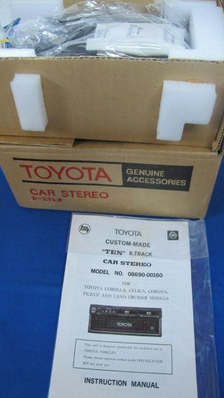 Nos Vintage Toyota Accessory 8 - Track Player Car Stereo Corolla Corona