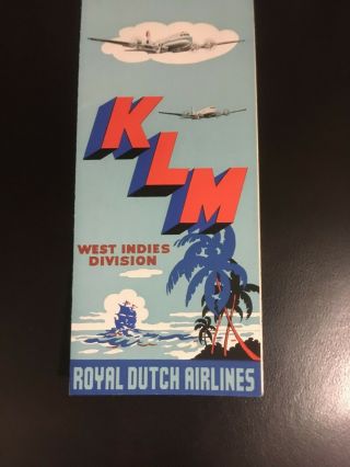 1940 ' s KLM Royal Dutch Airline West Indies Brochure 2