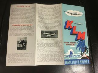 1940 ' s KLM Royal Dutch Airline West Indies Brochure 3