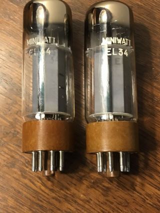 Vintage Mini Watt El34 6ca7 Vacuum Tubes Tv7du Strong
