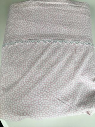 Laura Ashley Vintage King Size Flat Sheet,  Pink&white