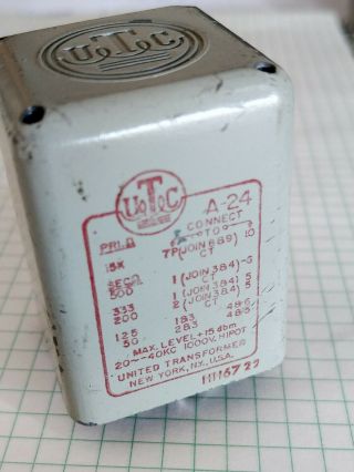 Utc A 24 Output Transformer For Tube Compressor Mic Amp La - 2