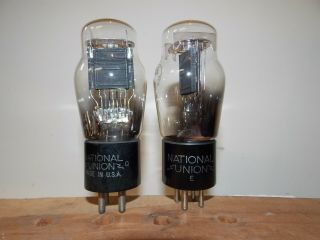 National Union Type 45 Vacuum Tubes,  Matched And Guaranteed