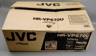 Jvc Vhs Hr - Vp670u 4 - Head Hi - Fi Stereo Video Cassette Recorder W/remote -