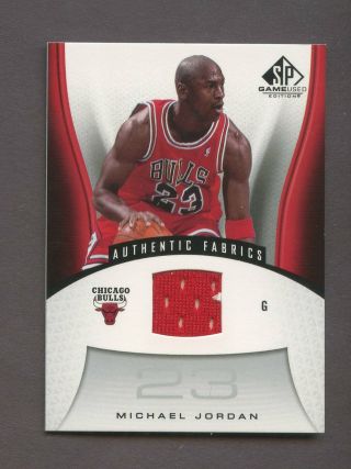 2006 - 07 Sp Game Fabrics Michael Jordan Chicago Bulls Hof Gu Jersey
