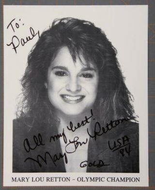 Mary Lou Retton Autographed Signed Inscribed To.  Photo Olympics Gold Medalist