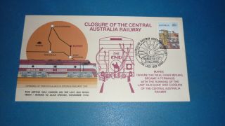 Australian Tarcoola Railway Cover,  1980 Marree Closure Of The Ghan