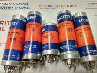 Mallory Electrolytic Capacitors For Tube Amps Nos