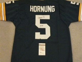 Paul Hornung Signed Auto Green Bay Packers Jersey Hof 86 Jsa Autographed