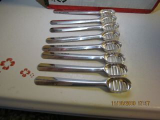 Vintage The Butterer Set Of 8 Stainless Steel Racine Wisconsin