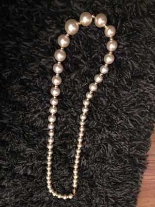 Vintage Napier Pearl Beads 14 Inch Long
