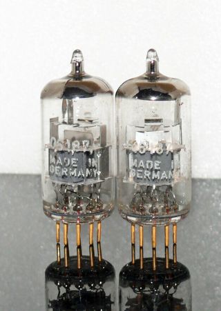 2 tubes CCa = 6922 E88CC Siemens Munich matching pair 60s (908025) 3
