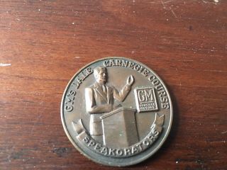 1951 General Motors.  (gm) Dale Carnegie Speakorators Bronze Medallion With Name