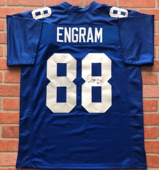 Evan Engram Autographed Signed Jersey Nfl York Giants Jsa Mississippi