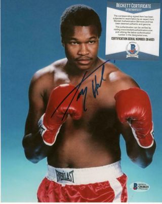 Larry Holmes Heavyweight Boxing Champ Signed 8x10 Photo Beckett Q64825