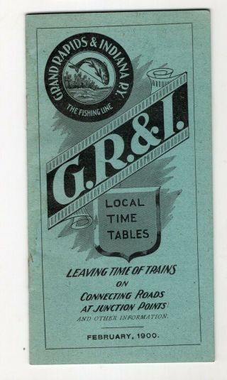 1900 Grand Rapids & Indiana Rr Time Table