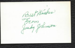 Judy Johnson Signed 3x5 Hof D 1989 Psa/dna