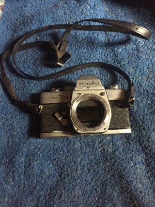 Vtg Minolta Srt 101 35mm Slr Film Camera Body And Strap