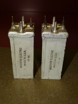 Pair,  Western Electric Type D160845 Oil Capacitors,  1 Mfd,  Good