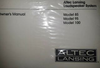 Altec Lansing 85 | 2 - Way Acoustic Suspension Loudspeaker System 2