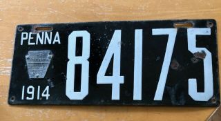 1914 Pennsylvania License Plate Model T Ford Dodge Oldsmobile Reo Ih Buick Chevy