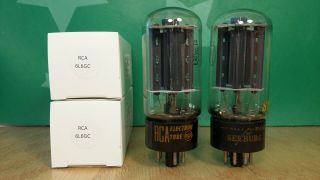 Matched Rca 6l6gc Nos - Testing Black Plate 1960 Vacuum Tubes