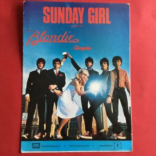 Blondie Sunday Girl Song Book Sheet Music Score Vintage