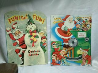 2 Vintage 1958 Christmas Coloring Books
