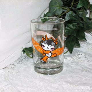 2008 Beijing Olympics Glass Orange Mascot Yingying Fish Mcdonalds Collectible