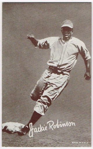 1947 - 66 Exhibit Card (w461) Of Jackie Robinson Hof,  Brooklyn Dodgers,  Ex/mt - Nm