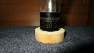 (1) Very Strong 95 Test Western Electric 249B Engraved Base Audio Tube 2