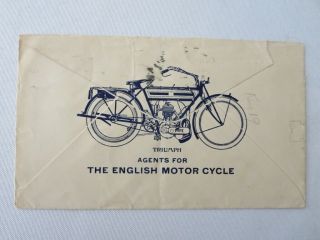 1910 Tangent Cycle Co College Street Toronto Envelope Triumph Motorcycle,