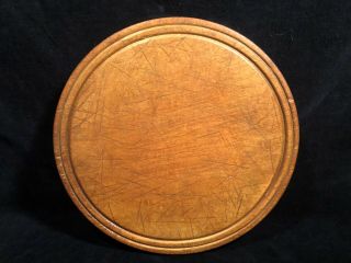 Vintage Round Wooden Bread/cheese Cutting Board 10 - 3/4 "