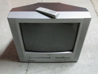 Sansui Tdc2075a 20 " Tv Vcr Dvd Combo Silver Tv Television With Remote Control