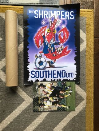 Southend United Football Club The Shrimpers Poster Retro Vintage