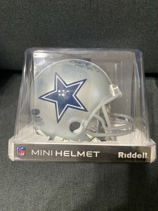 Bob Lilly Signed Autograph Dallas Cowboys Mini Helmet W/hof 80 - Tristar