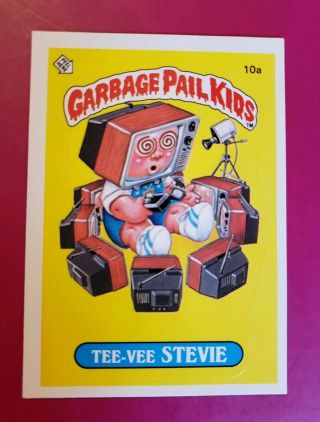 1985 Vintage Garbage Pail Kids Series 1 Glossy Back Tee - Vee Stevie 10a