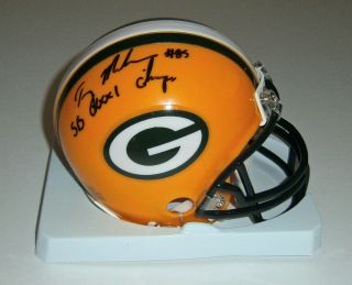 Packers Terry Mickens Signed Mini Helmet W/ Sb Xxxi Champs Auto Autographed