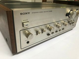 Vintage Sony Integrated Stereo Amplifier Ta - 3650 Wooden Side Panels