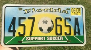 Florida Support Soccer Automobile Auto License Plate Fl Tag