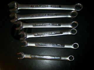 Craftsman Vintage Metric Combination Wrenches 12 10 9 8 7 And 1/4 Sae