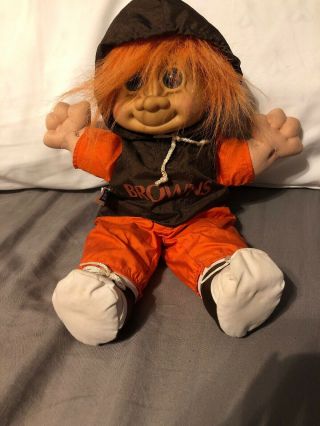 Cleveland Browns Russ Berrie & Co.  Troll Doll W/team Nfl Matching Apparel