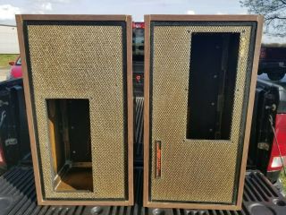 Pair Empty Seeburg Dws - 1 Speaker Cabinets No Speakers Only Crossovers