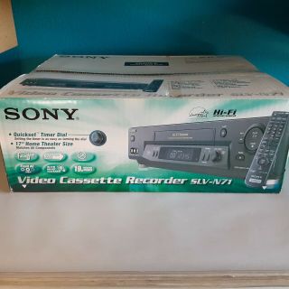 Sony Slv - N71 (19 Micron Head) Hi - Fi Vhs Player Vcr,  Remote,  Open Box
