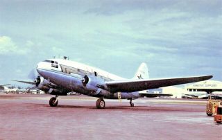 Lebca International Curtis C - 46 Commando Airplane Postcard