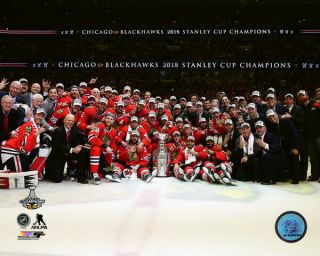 Blackhawks 2015 Stanley Cup Champions 8x10 Team Photo Photo File