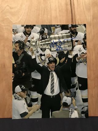 Mike Sullivan Signed Autographed 8x10 Photo Stanley Cup Champ Pittsburgh Penguin